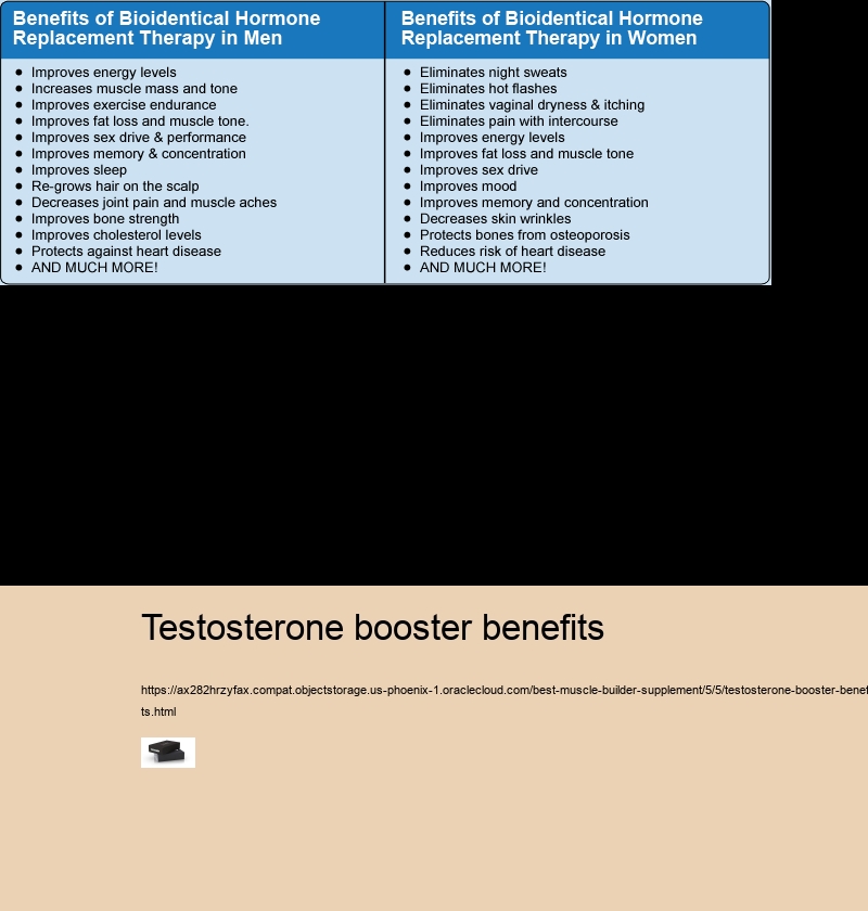 testosterone booster benefits