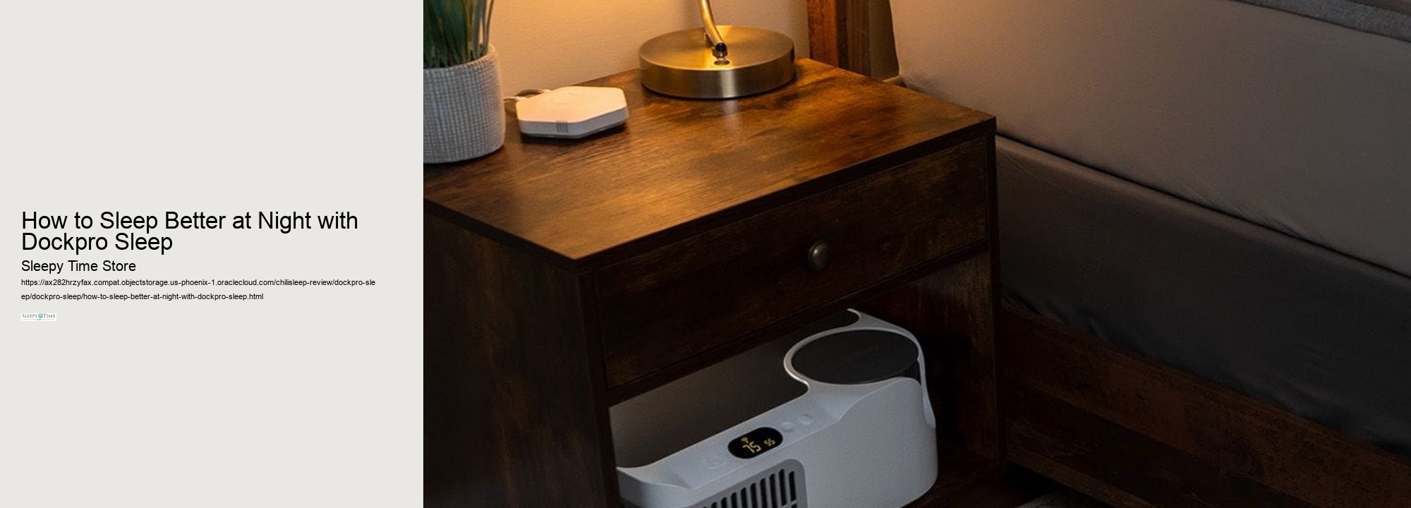 How to Sleep Better at Night with Dockpro Sleep