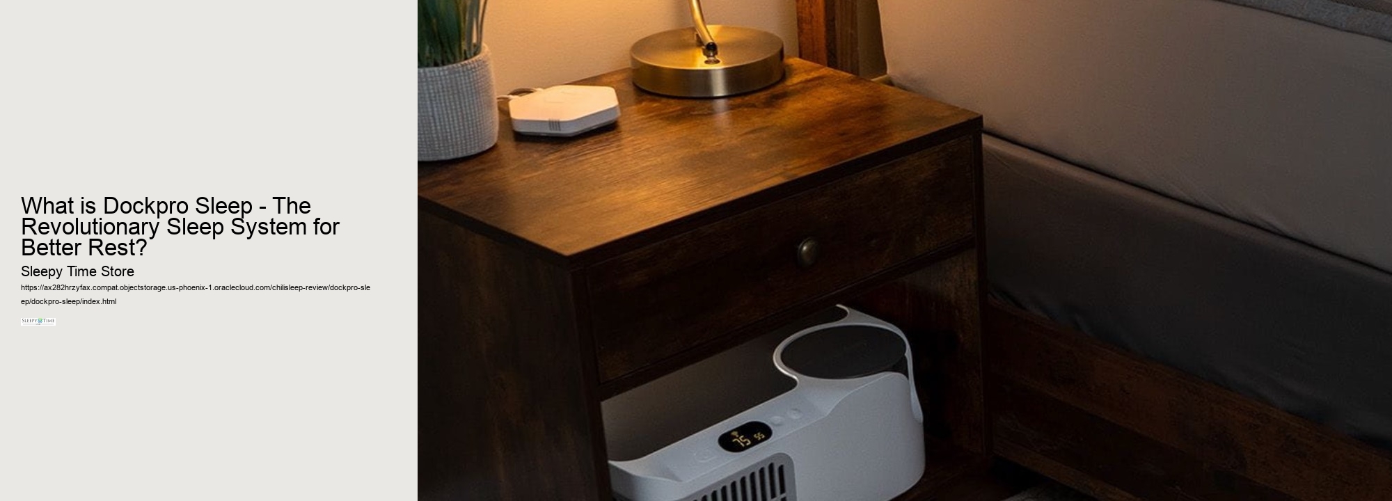 What is Dockpro Sleep - The Revolutionary Sleep System for Better Rest?