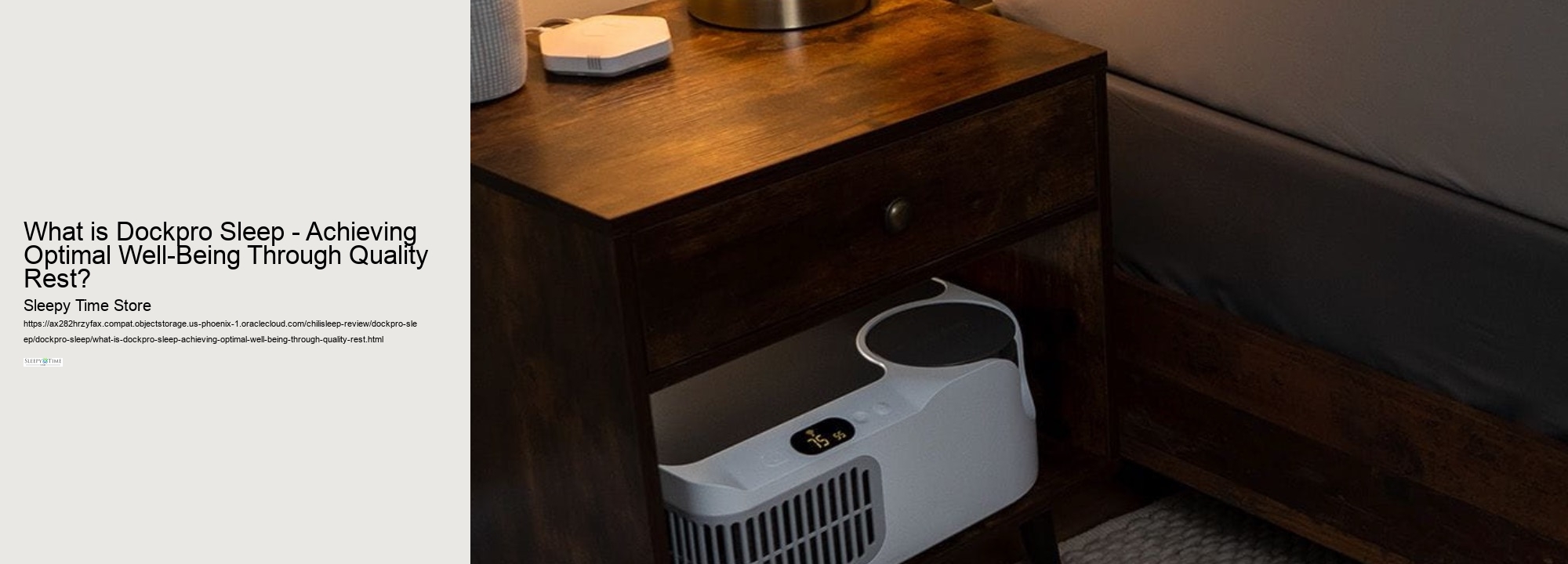 What is Dockpro Sleep - Achieving Optimal Well-Being Through Quality Rest?