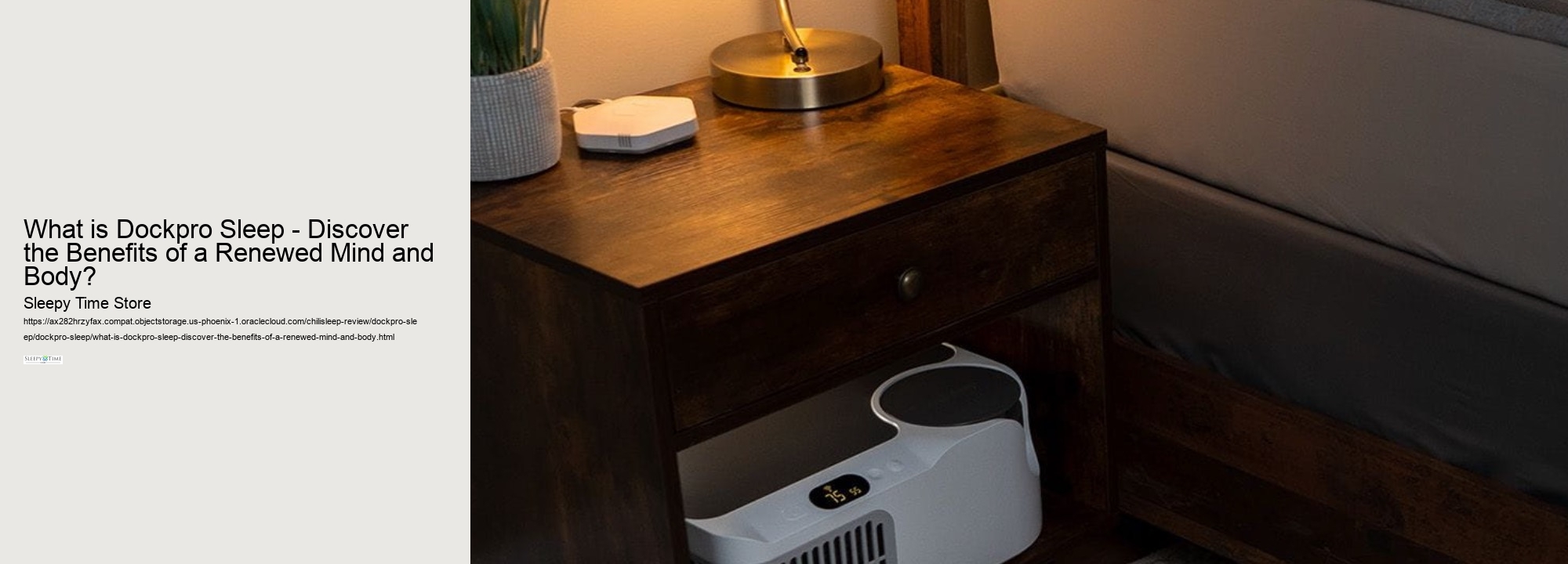 What is Dockpro Sleep - Discover the Benefits of a Renewed Mind and Body?