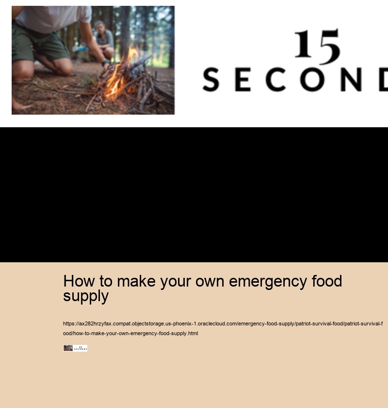 how to make your own emergency food supply