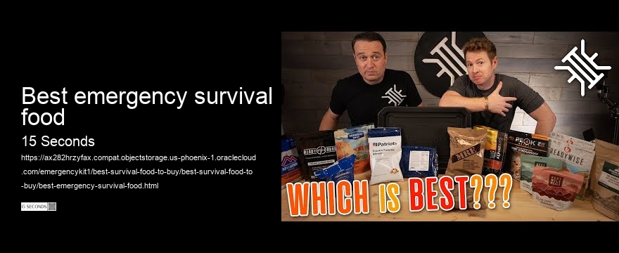 best emergency survival food